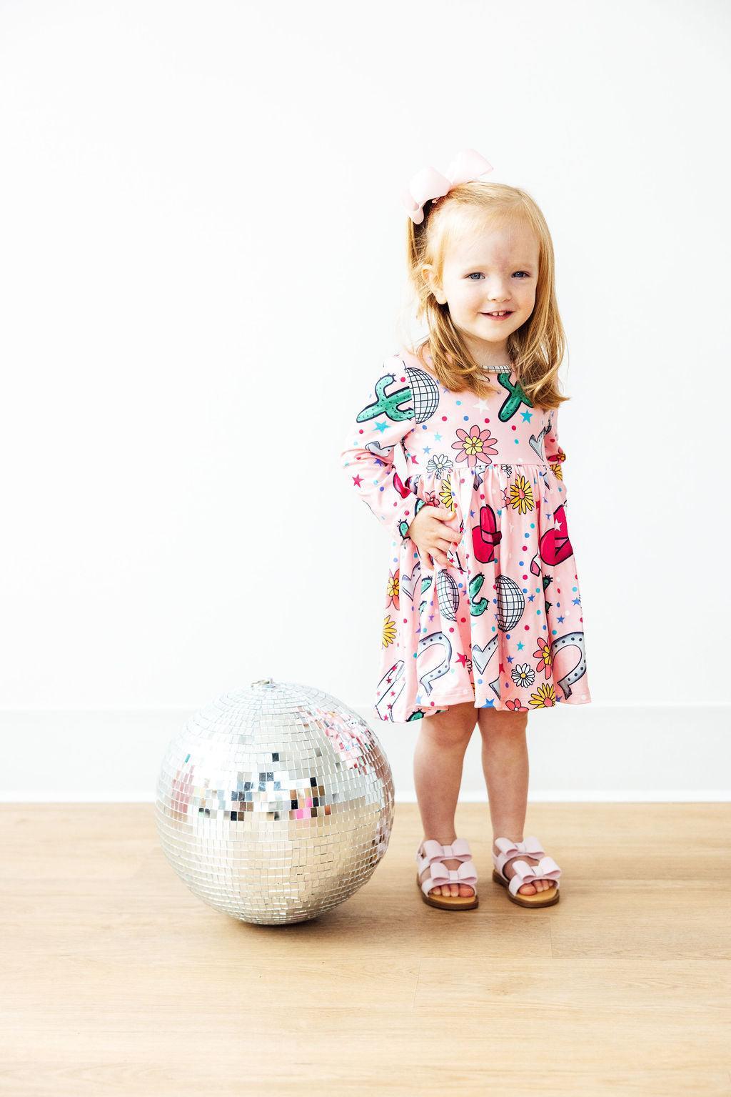 SALE Boots & Bling L/S Pocket Twirl Dress