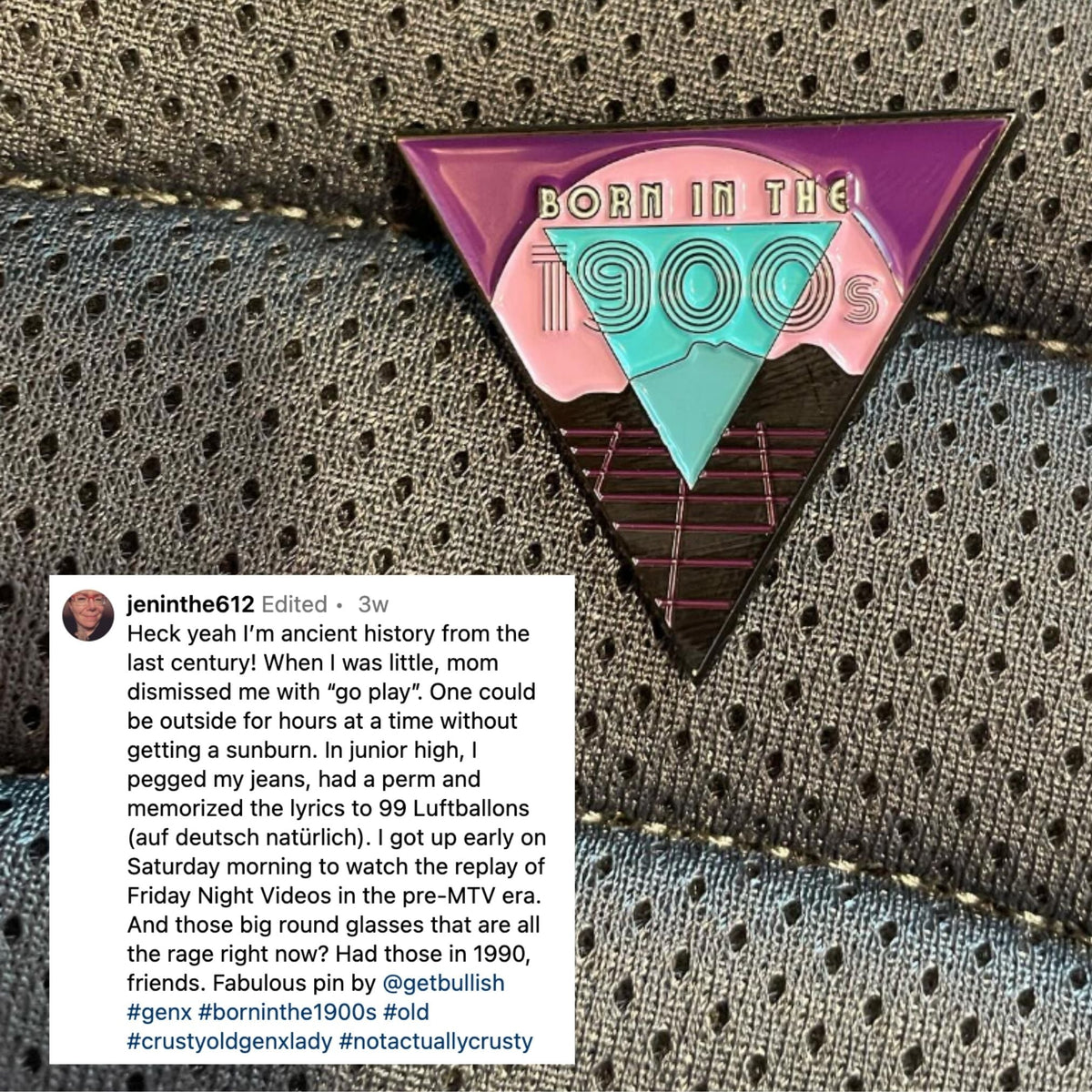 Born in the 1900s Enamel Pin - '80s Vibes Millennial