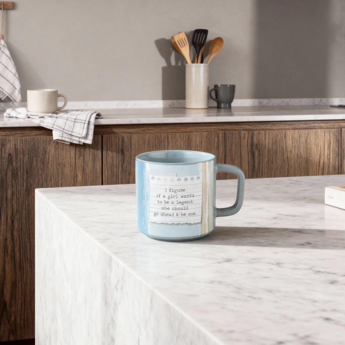 Calamity Jane "If a Girl Wants To Be A Legend" Coffee Mug | Stoneware Tea Coffee Cup | 14oz