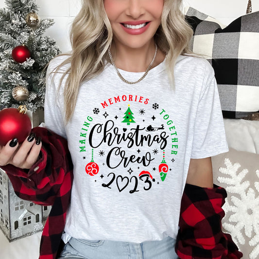 Christmas Crew 2023 Family Making Memories Deluxe Edition Holiday Photo Moment Keepsake Collection Graphic Tee