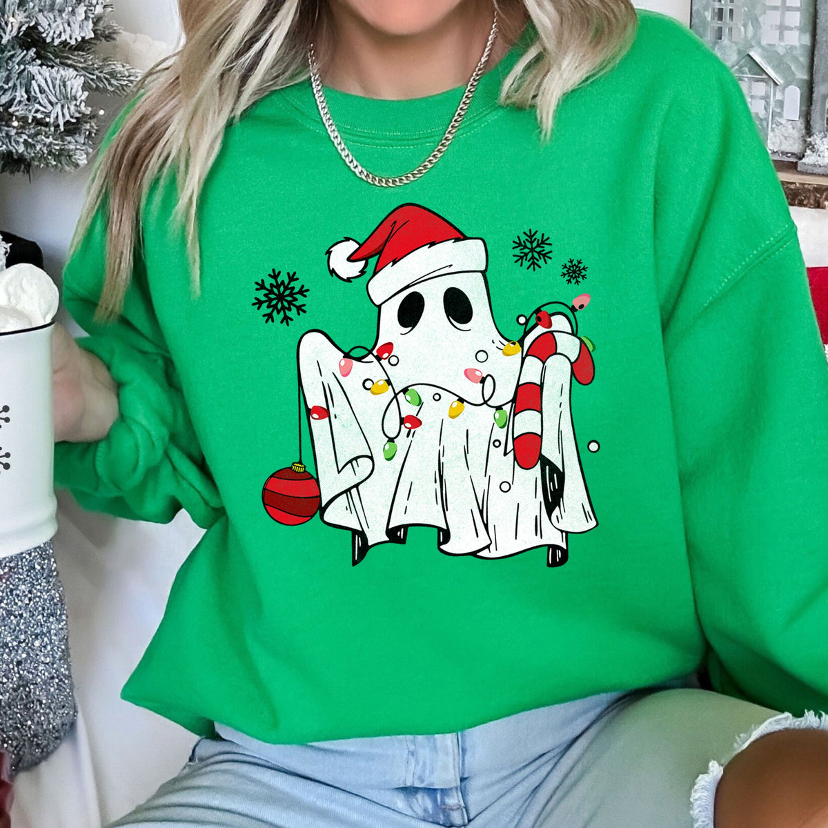 Cute Ghost Christmas Sweatshirt