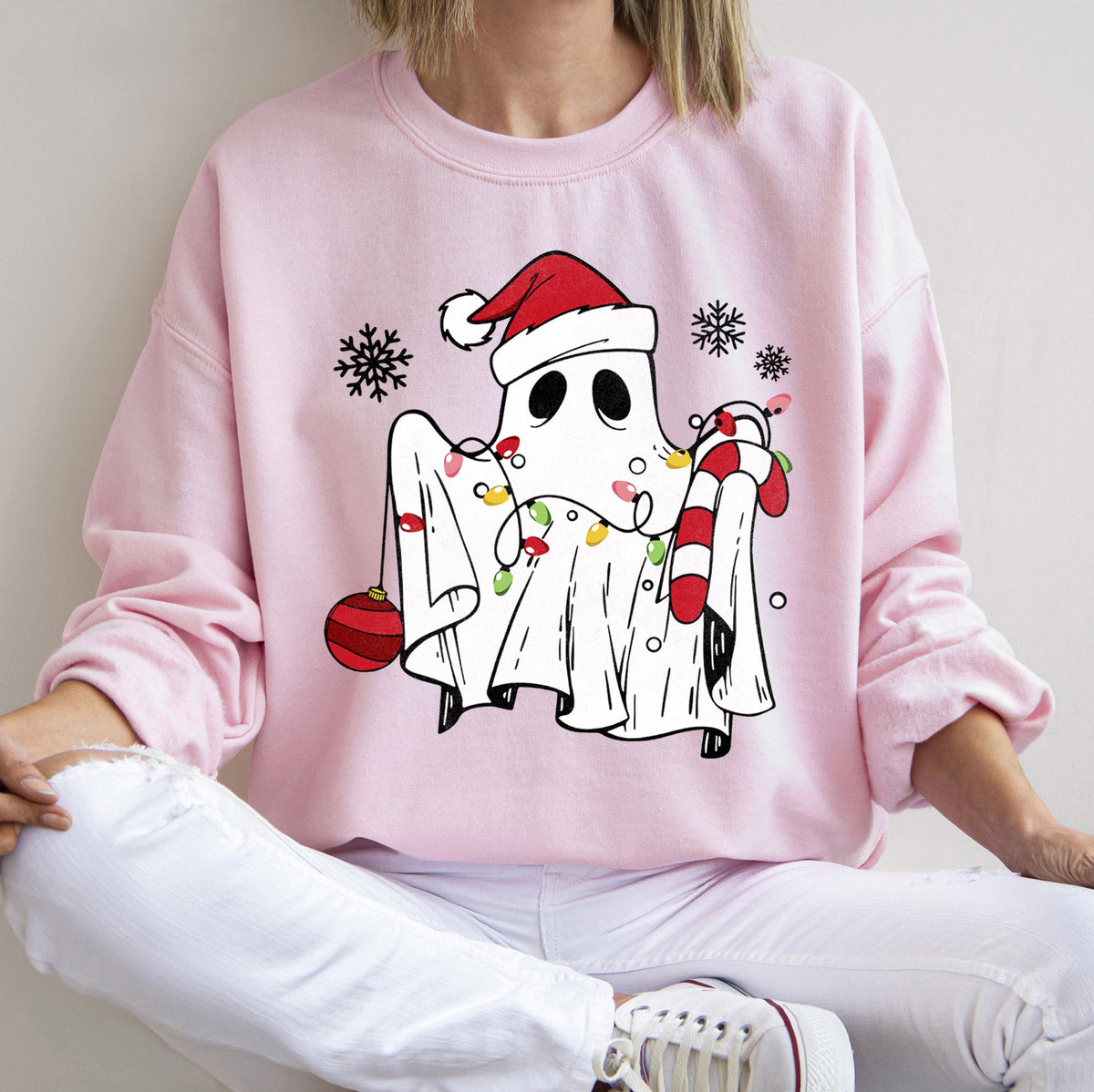 Cute Ghost Christmas Sweatshirt