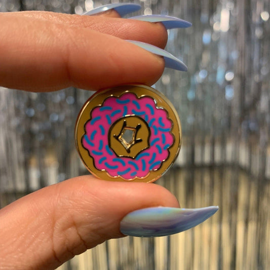 Donut Know What I Would Do Enamel Pin on Gift Card