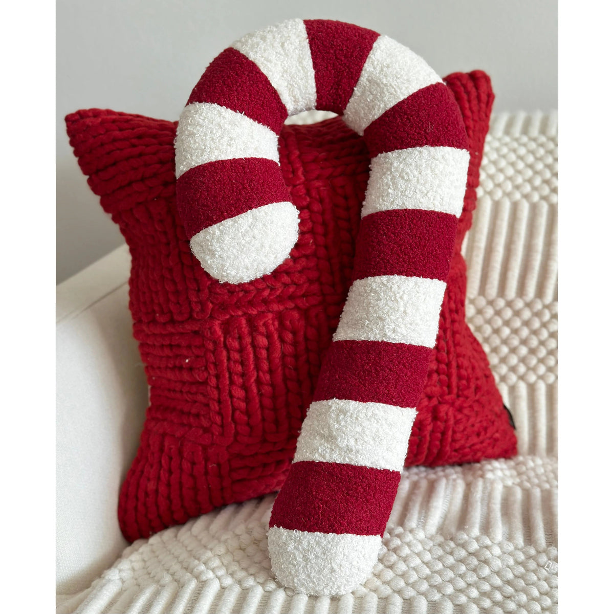 Candy Cane Shaped Pillow PREORDER