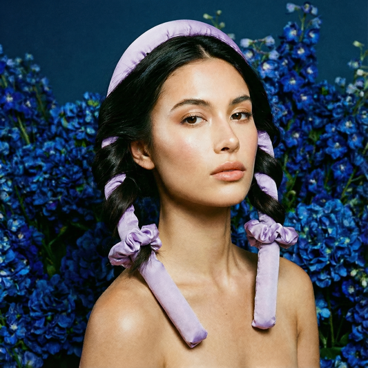 Heatless Roller Set in Purple | 4-Piece Hair Curler Set  | Hair Accessories