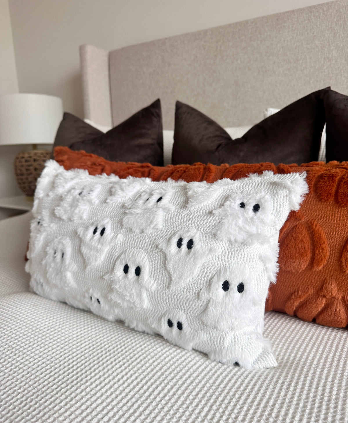 Spooky Ghost Lumbar Pillow Cover
