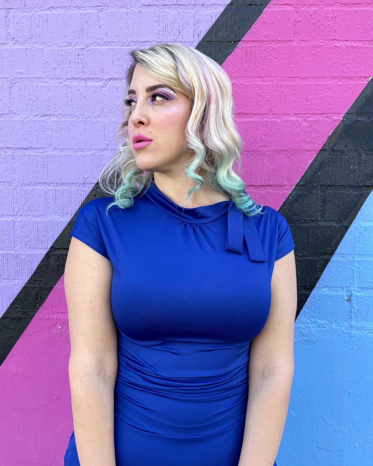 Bombshell Dress in Royal Blue - Plus Sizes only