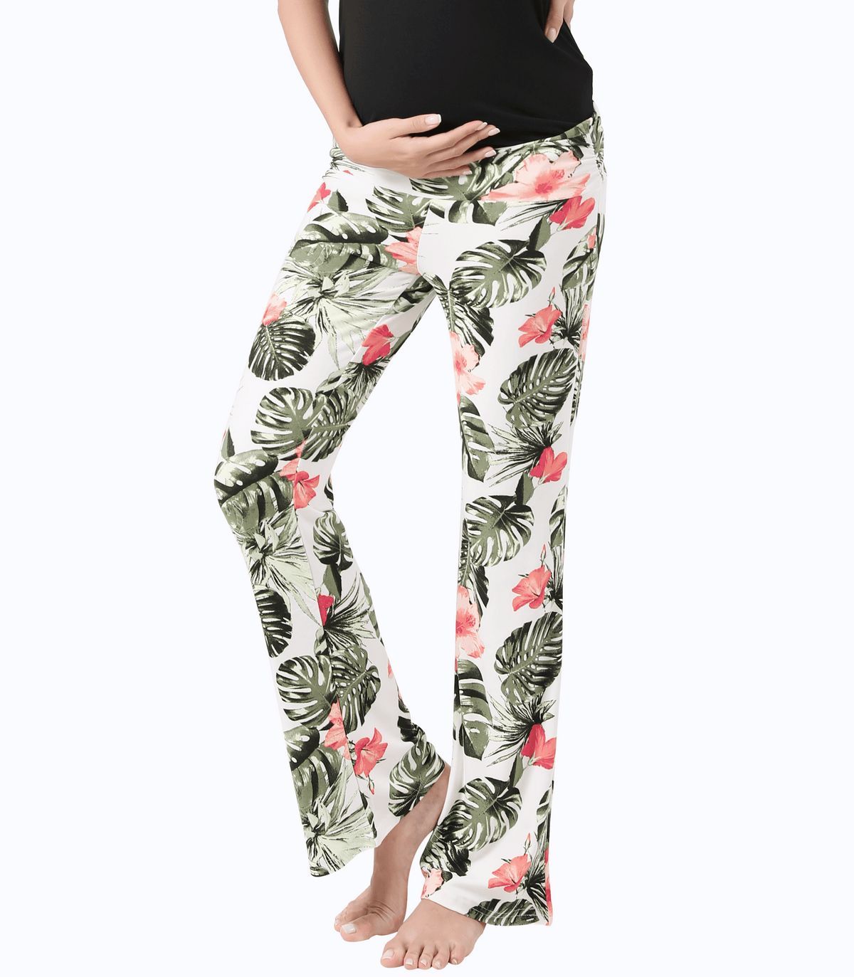 Below Bump Maternity Postpartum Pajama Pants (Floral)