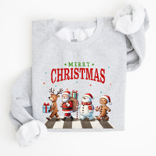 Merry Christmas Reindeer Santa Snowman Gingerbread Winter Xmas Holiday Edition Sweatshirt