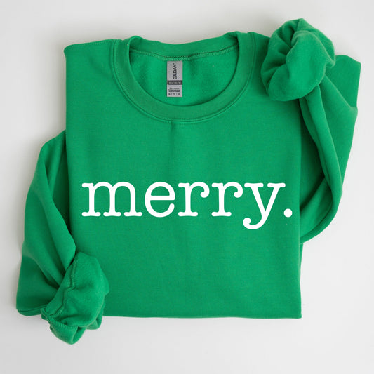 Merry Classic Minimalist Christmas Winter Snow Santa Xmas Seasonal Edition Sweatshirt