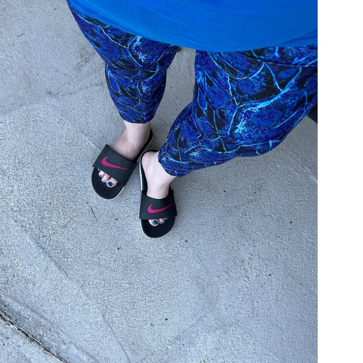 Electric Blue Capri Leggings