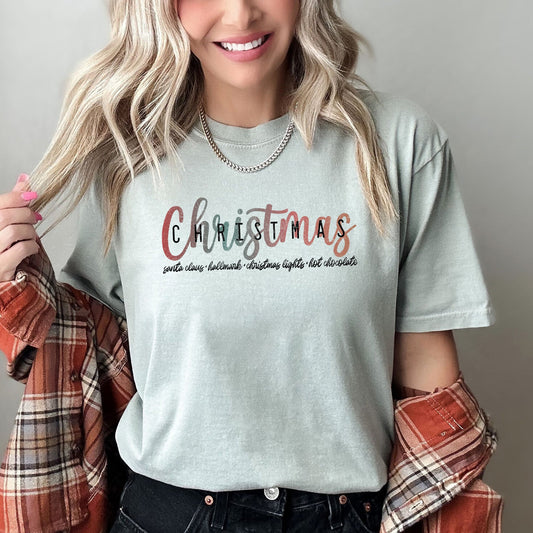 Retro Christmas Hallmark Best Things Vintage Holiday Cheer Seasonal Edition Comfort Colors Tee