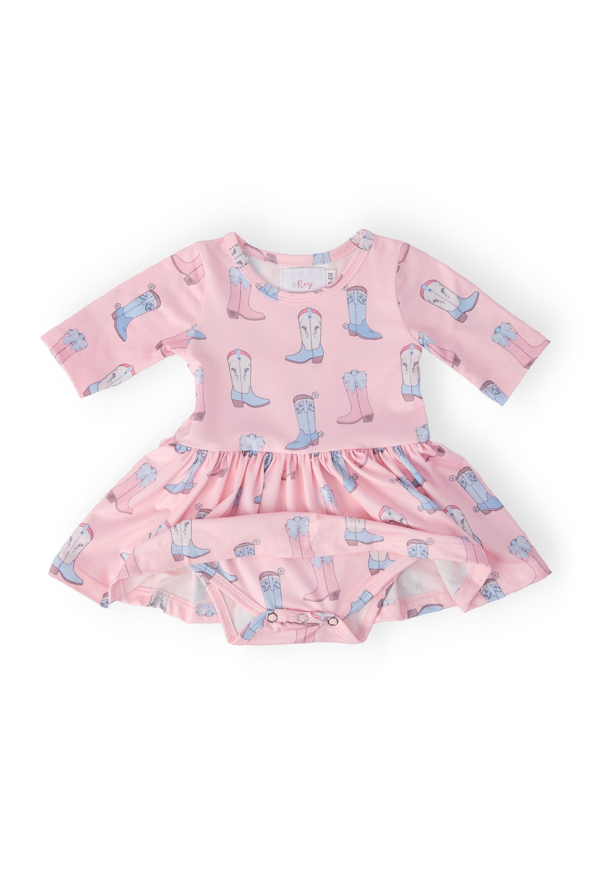 Ribbons & Rodeos 3/4 Sleeve Twirl Bodysuit