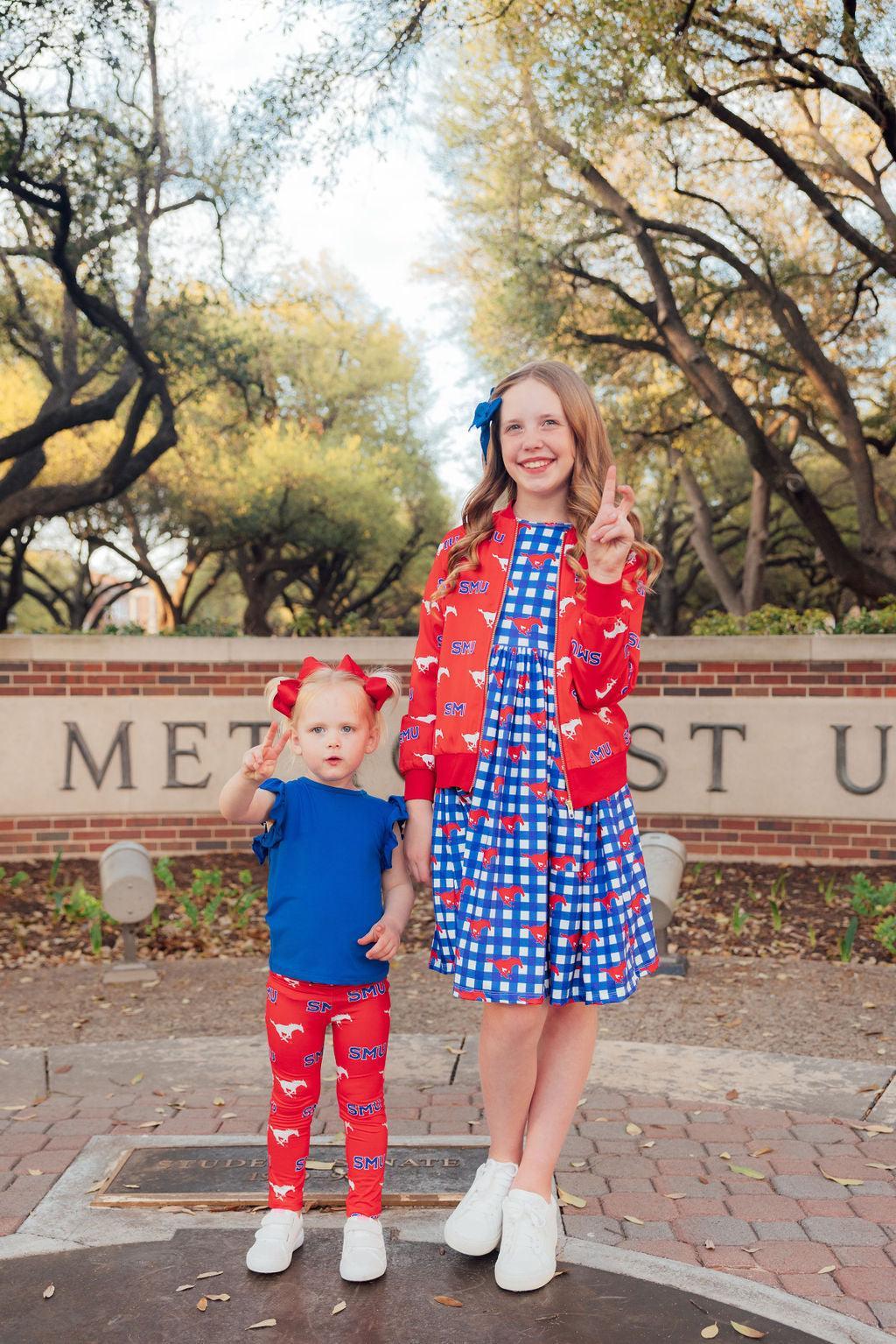 SMU Red Mustang Leggings