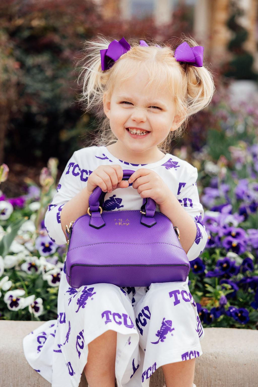 SALE TCU White Frog 3/4 Sleeve Pocket Twirl Dress