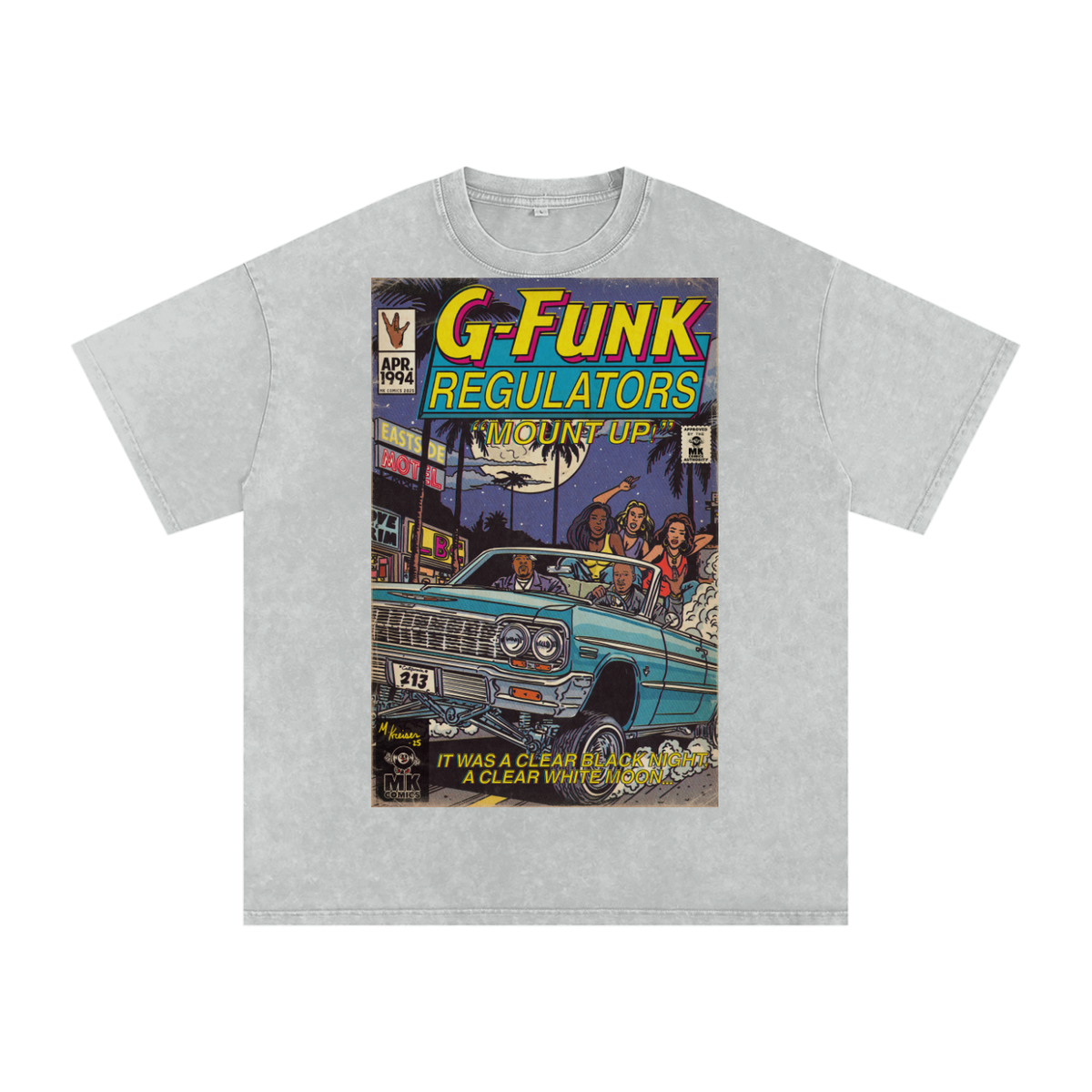 Regulate - Snow Washed Oversized Cotton T-Shirt