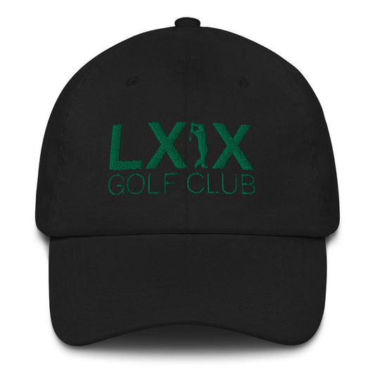 Swinger Logo Dad Hat — Low-Profile Cotton Golf Cap (Kelly Green Logo)