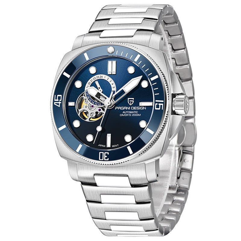 Fully Automatic Mechanical Watch With Luminous Display And Water Resistance For Men