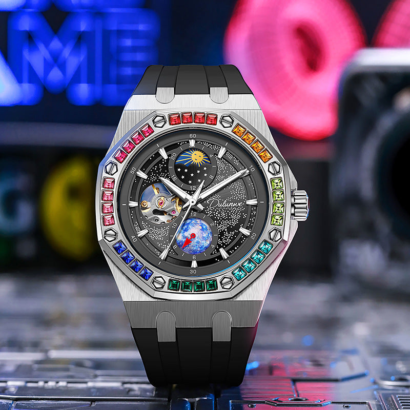 Waterproof Luminous Mechanical Watch For Men Starry Sky Series