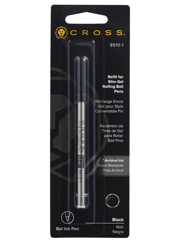 Slim Gel Rollerball Pen Refill - Black - Single Pack