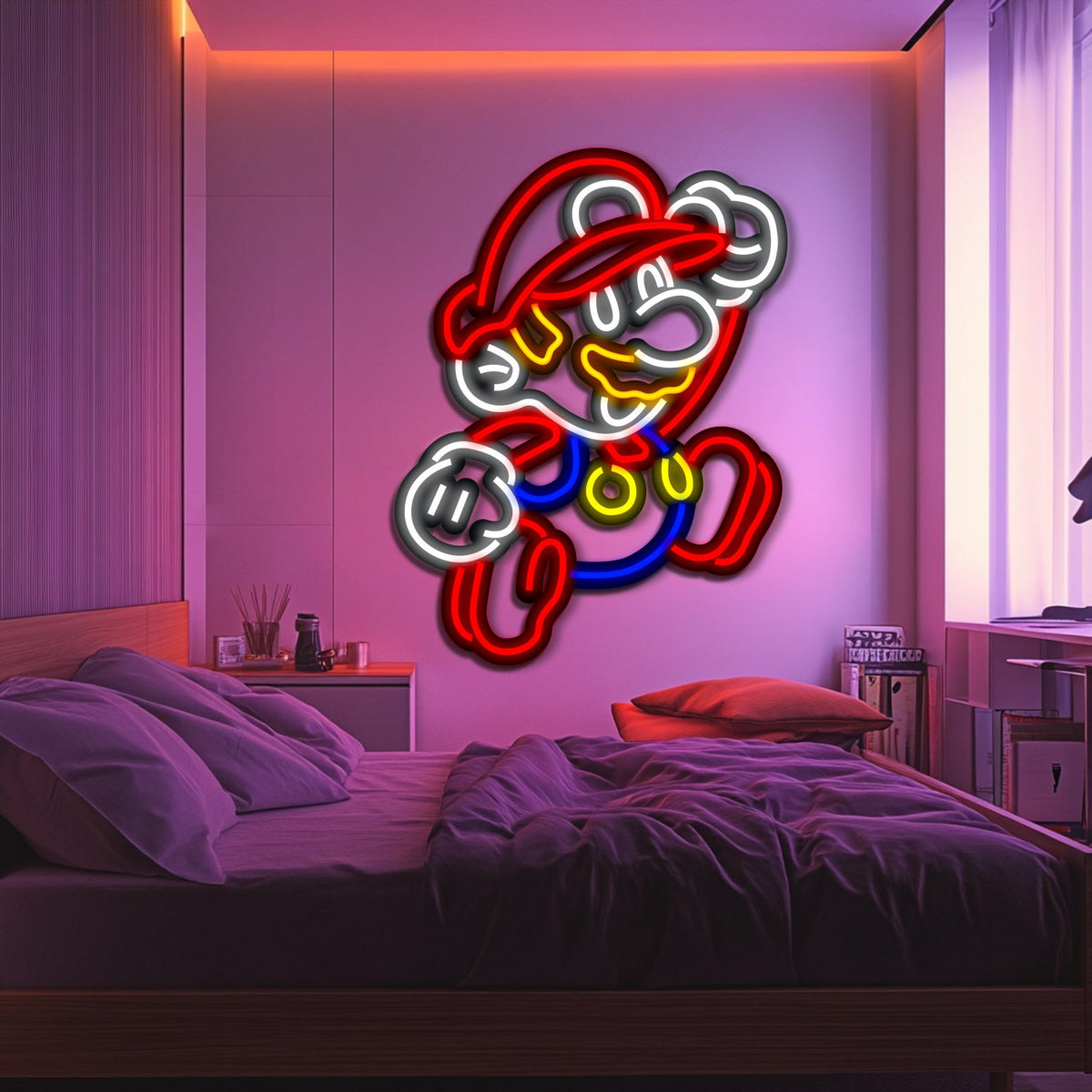 Super Mario  Metal Neon Wall Art- LN0255