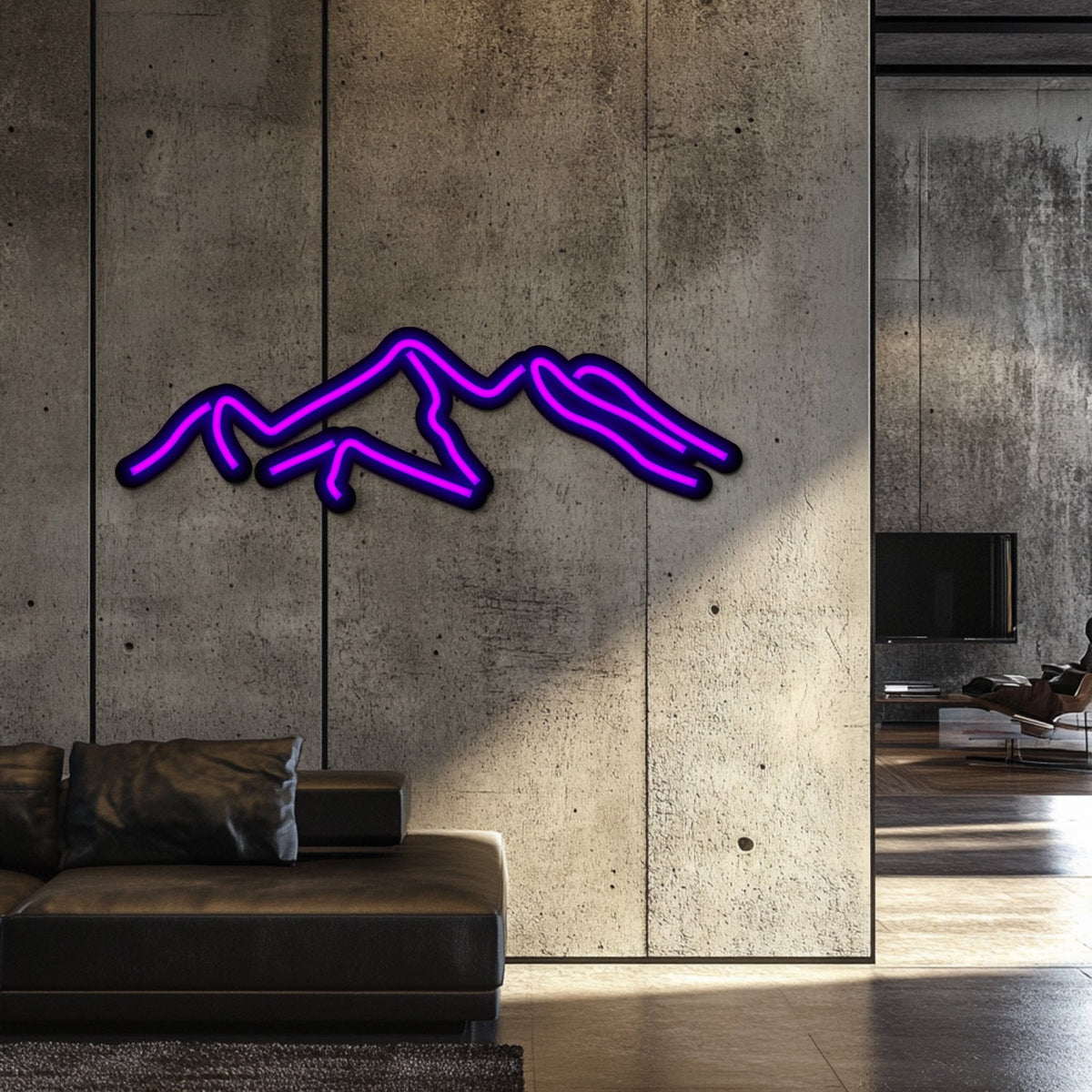 Om and Lotus Metal Neon Wall Art- LN0174