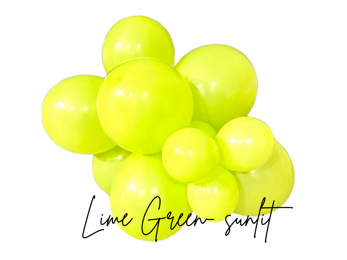Premium Lime Green Latex Balloon Cluster (5", 11” and 17”)