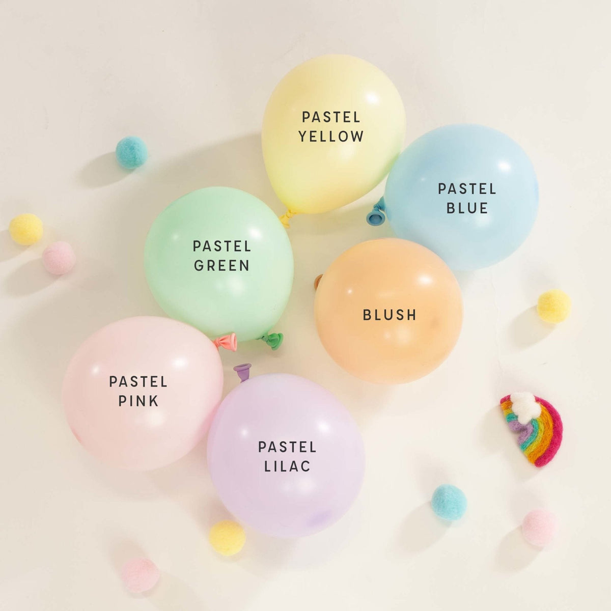 Premium Pastel Yellow Latex Balloon Cluster (5", 11” and 17”)