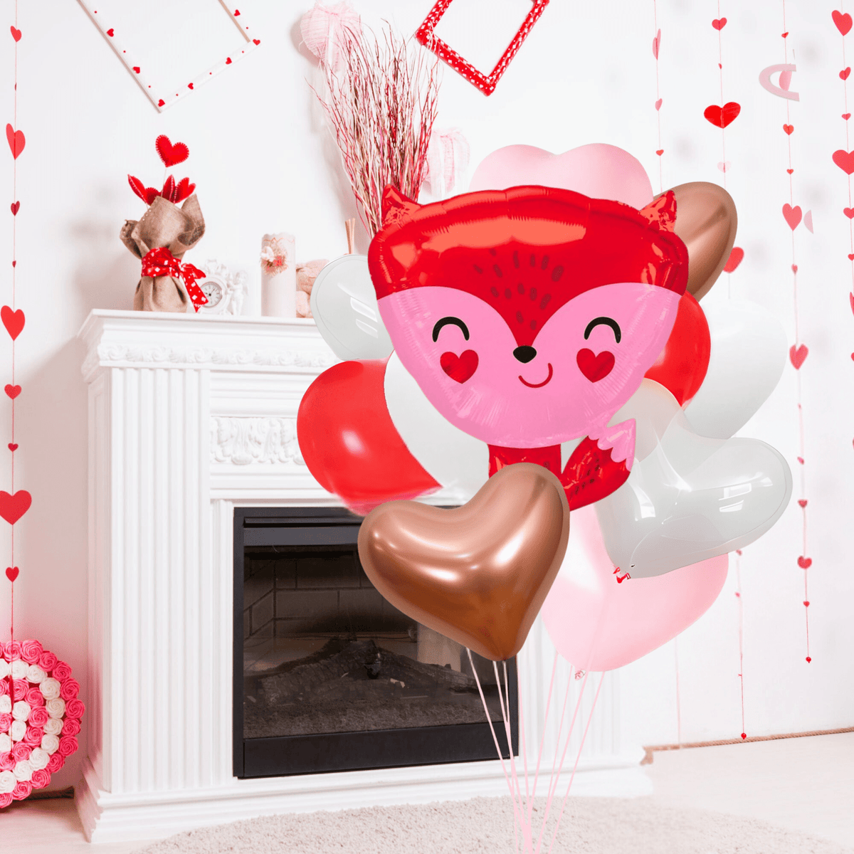 Fox Heart Balloon Bouquet