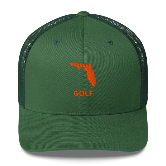 Florida Golf Trucker Hat — Mesh-Back Snapback Cap