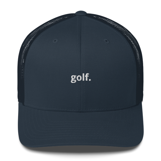 golf. Trucker Hat — Minimalist Golf Snapback Cap