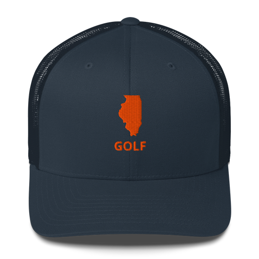 Illinois Golf Trucker Hat — Mesh-Back Snapback Cap
