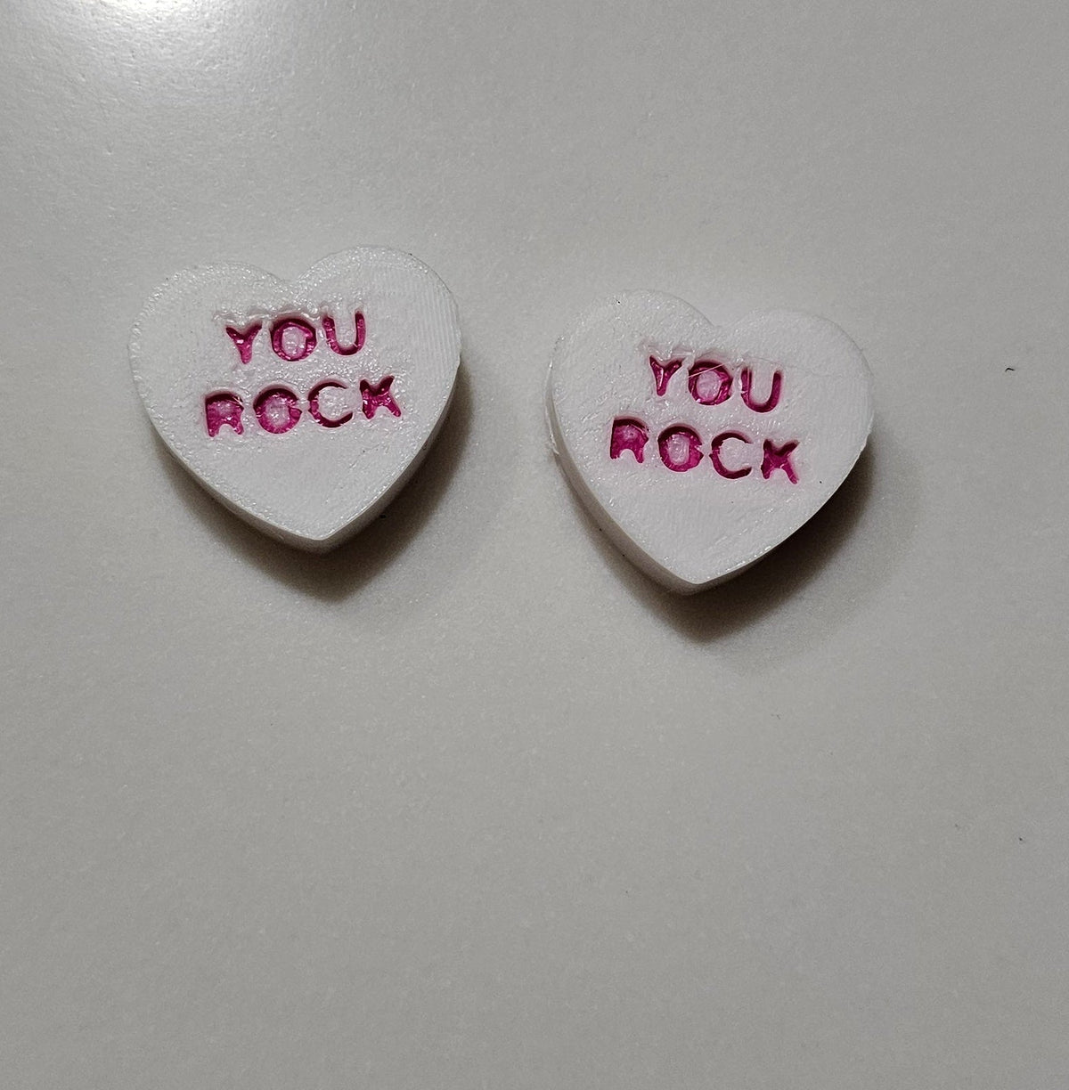 3d Printed Candy Conversation Heart Pins or Earrings Made in America
