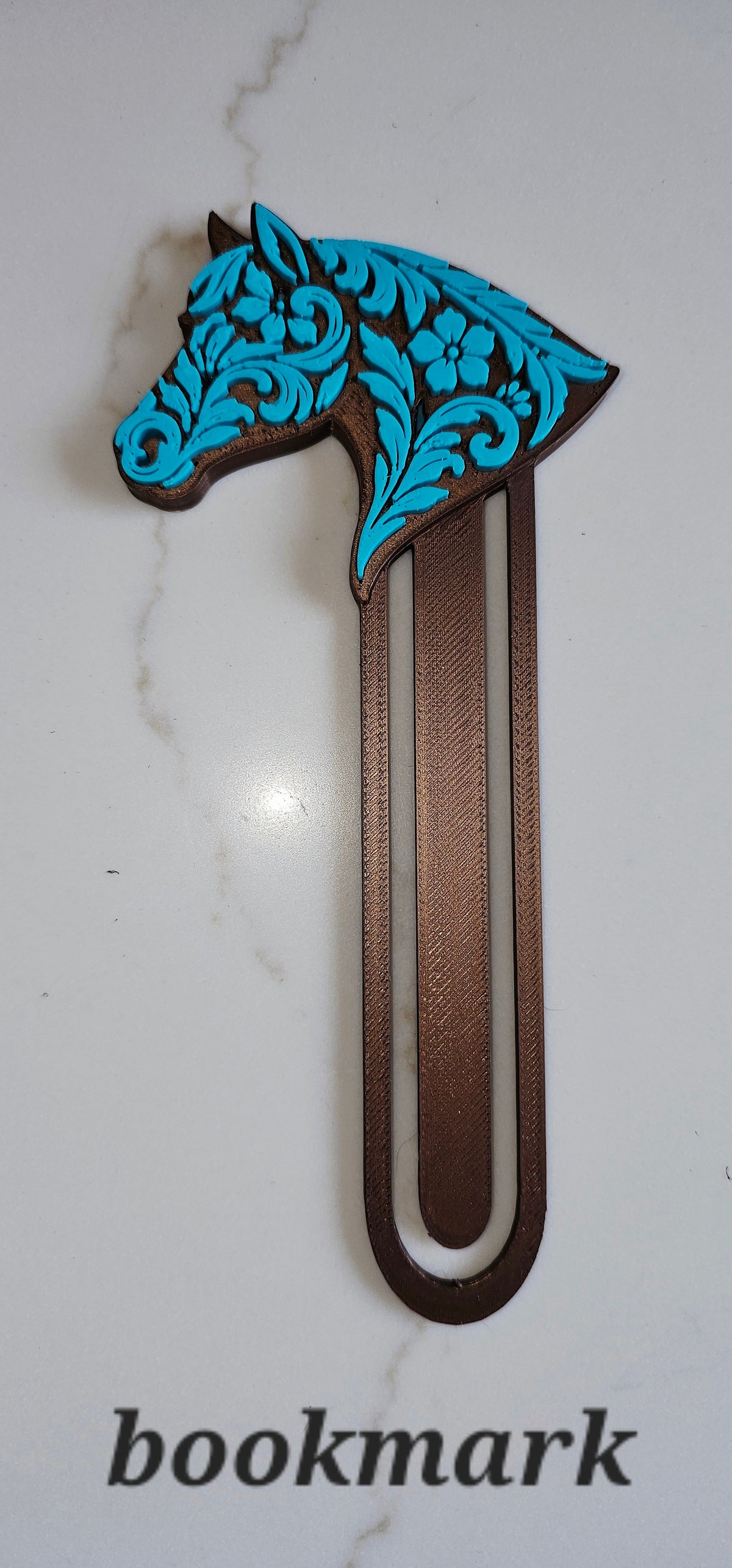 Baha Ranch Year of the Horse Tooled 3d Print Bookmark Keychain Hatpin Magnet Purse Charm Made in America