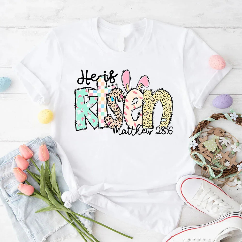 He is Risen Easter Inspirational Tees