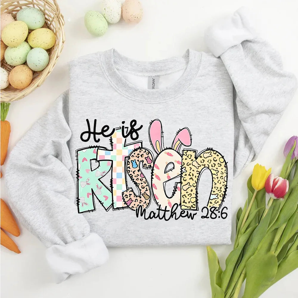 He is Risen Easter Inspirational Sweatshirt