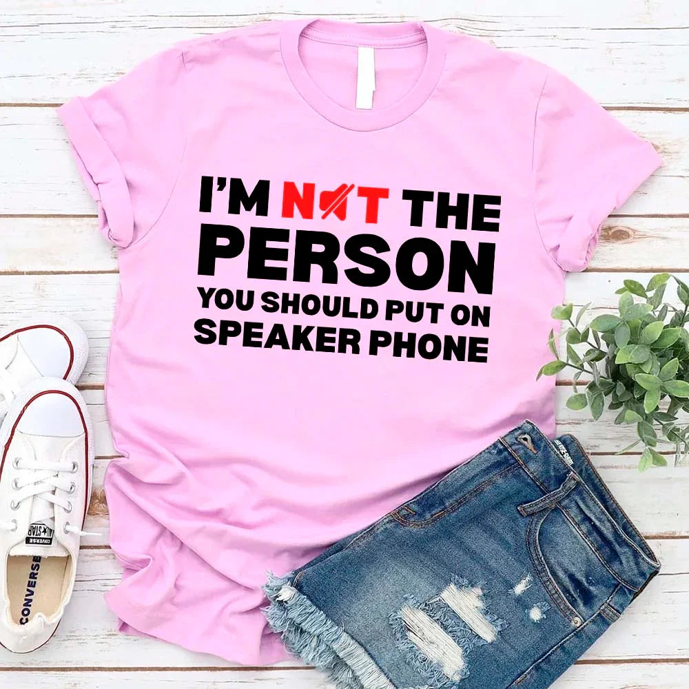 Speaker Phone Unisex T-Shirt – Funny Talk Loud Tee