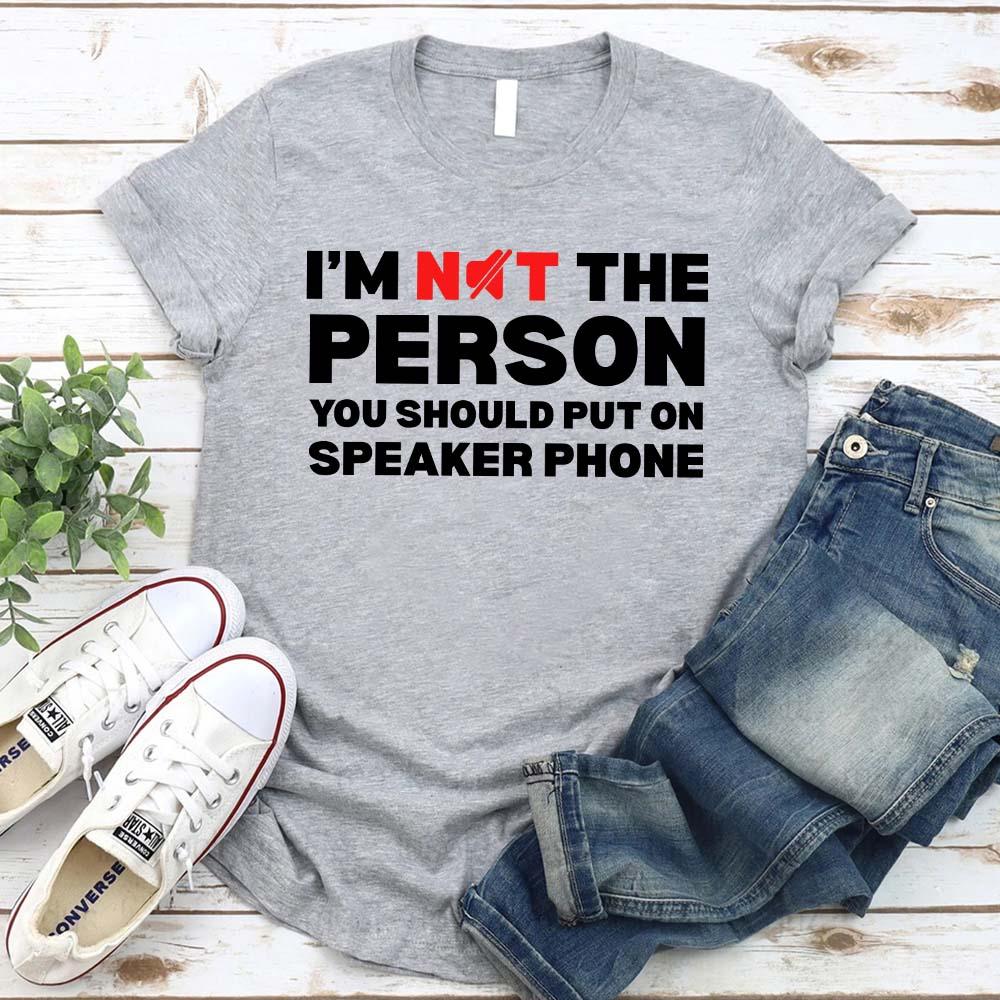 Speaker Phone Unisex T-Shirt – Funny Talk Loud Tee
