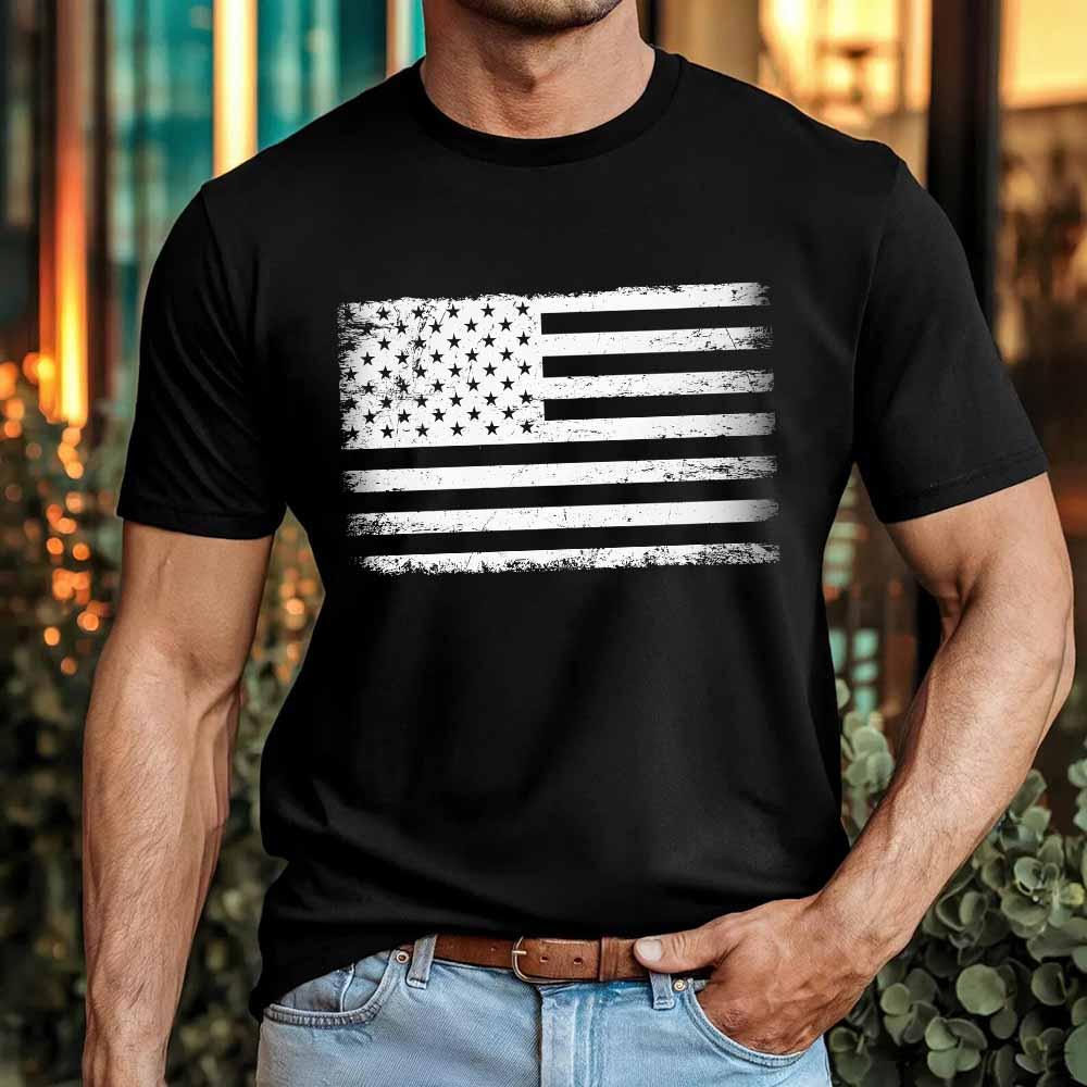 Rogue Style USA Distressed Flag Unisex T-Shirts
