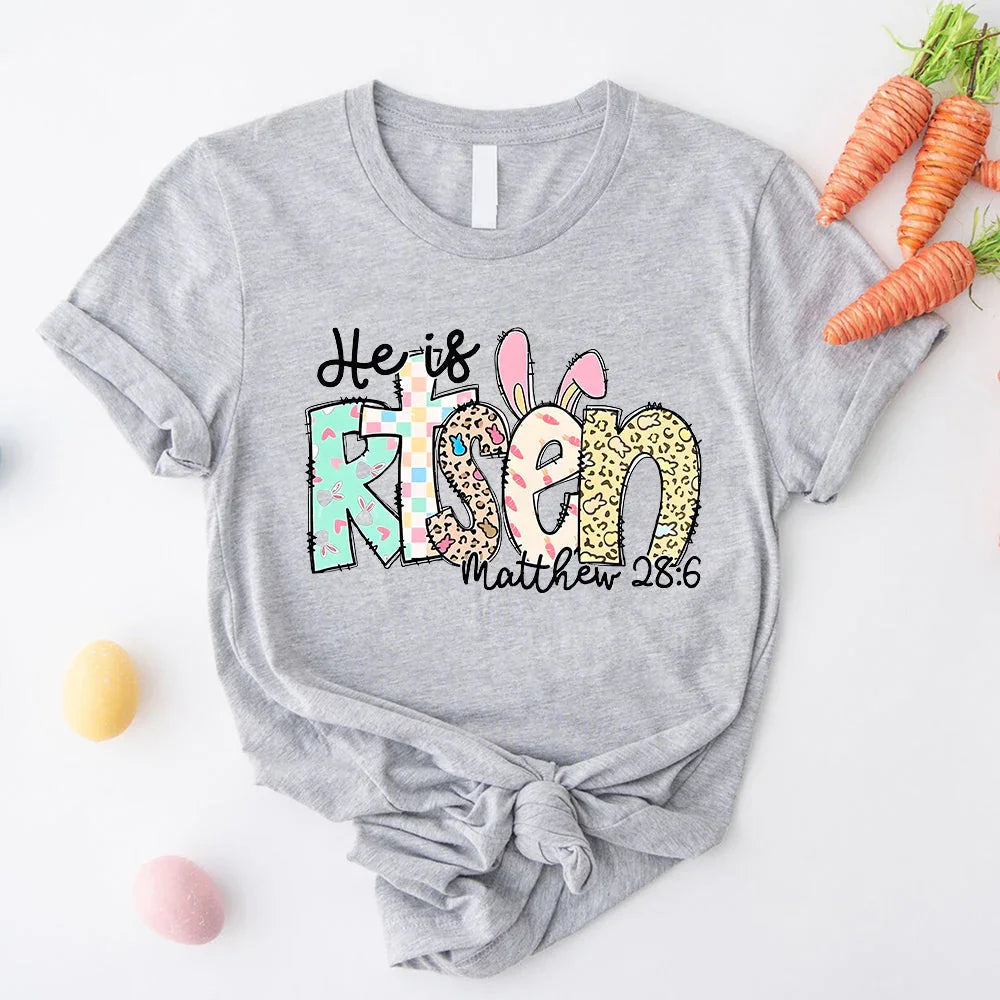 He is Risen Easter Inspirational Tees
