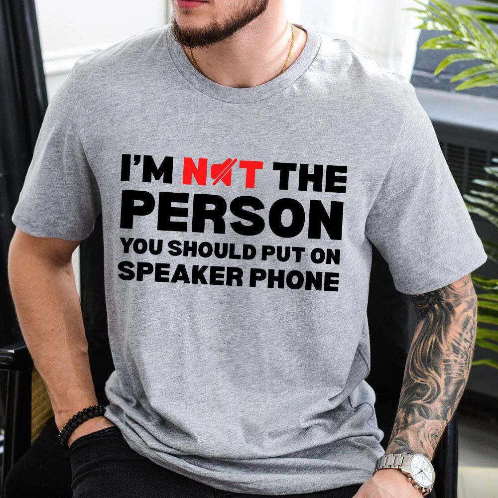 Speaker Phone Unisex T-Shirt – Funny Talk Loud Tee