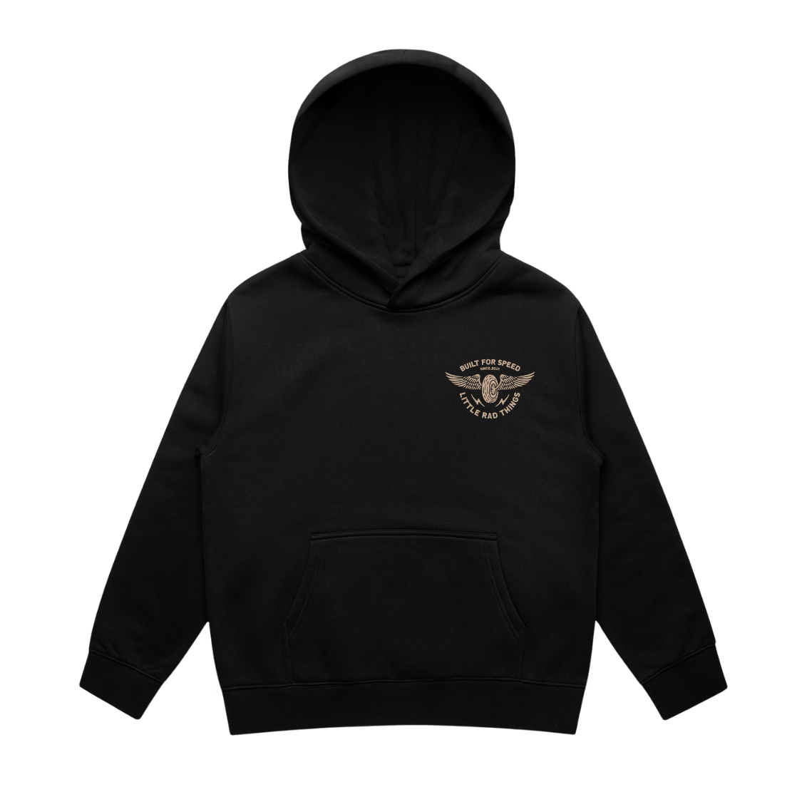 THE WINGED MECHANIC HOODIE - RECYCLED BLACK