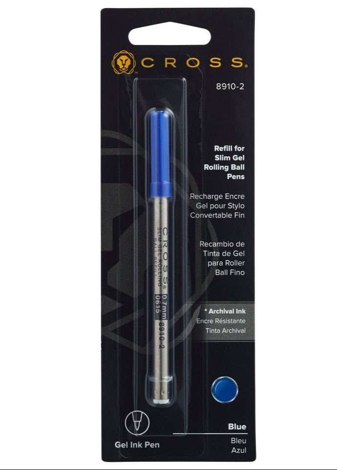 Slim Gel Rollerball Pen Refill  - Blue - Single Pack