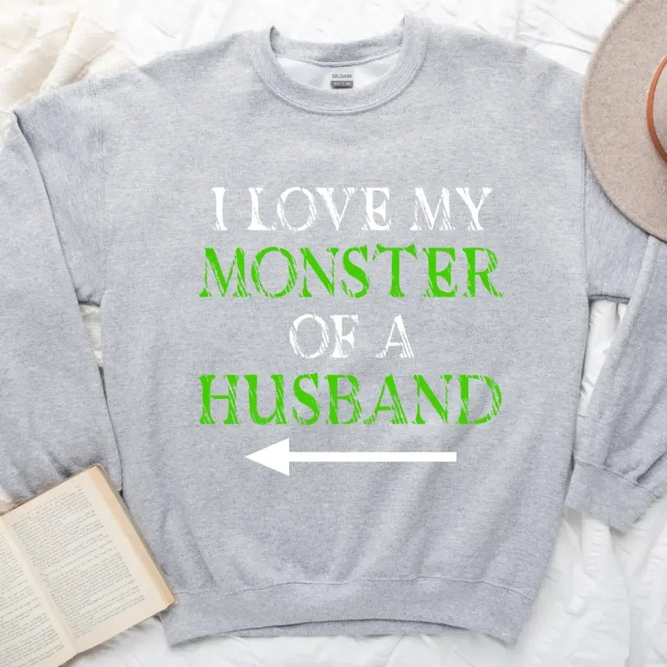 Witch of a Wife and Monster of a Husband Couples Sweatshirts