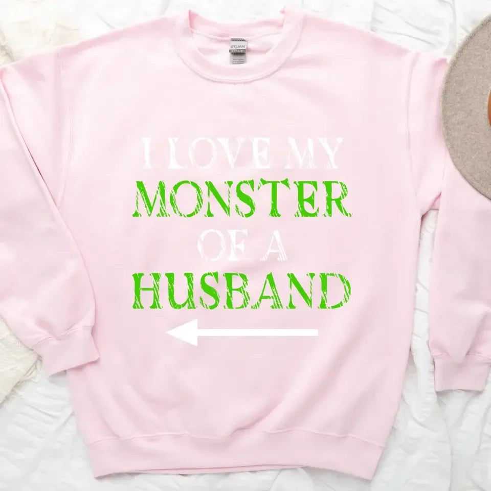 Witch of a Wife and Monster of a Husband Couples Sweatshirts