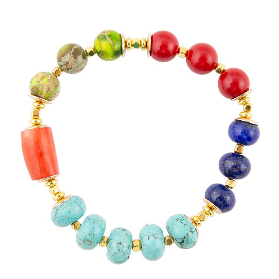 Zion Multi-Color Chunky Stretch Bracelet